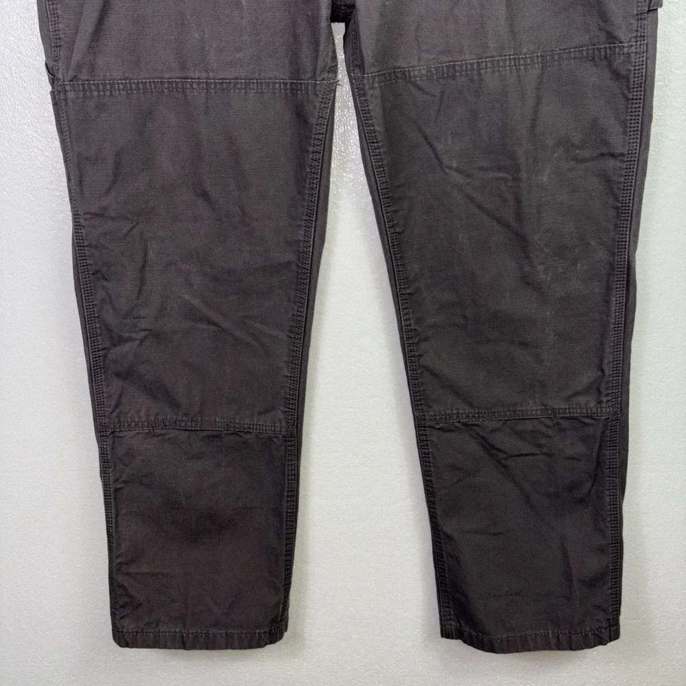 Key‎ Mens Carpenter Jeans 40X30 Double Knee Gray Work Pants Ripstop Outdoor